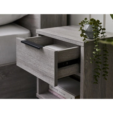 Bali Grey Oak 1 Drawer Bedside