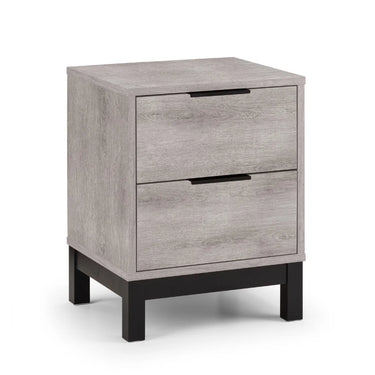 Bali Grey Oak 2 Drawer Bedside