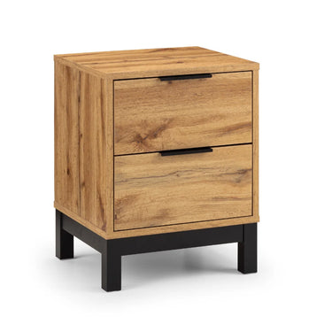 Bali Oak 2 Drawer Bedside