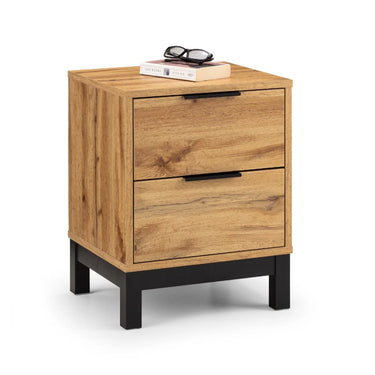 Bali Oak 2 Drawer Bedside