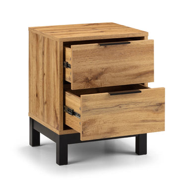 Bali Oak 2 Drawer Bedside