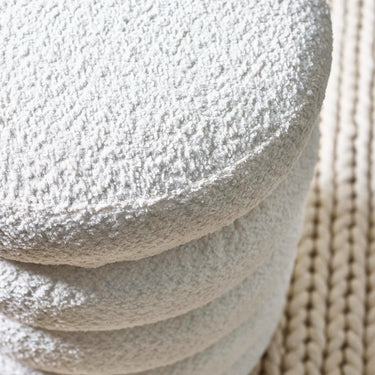 Hailey Ivory Bouclé Upholstered 40cm Storage Stool